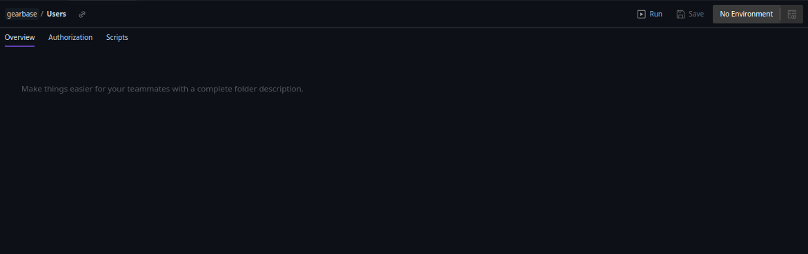 postman folder tab view