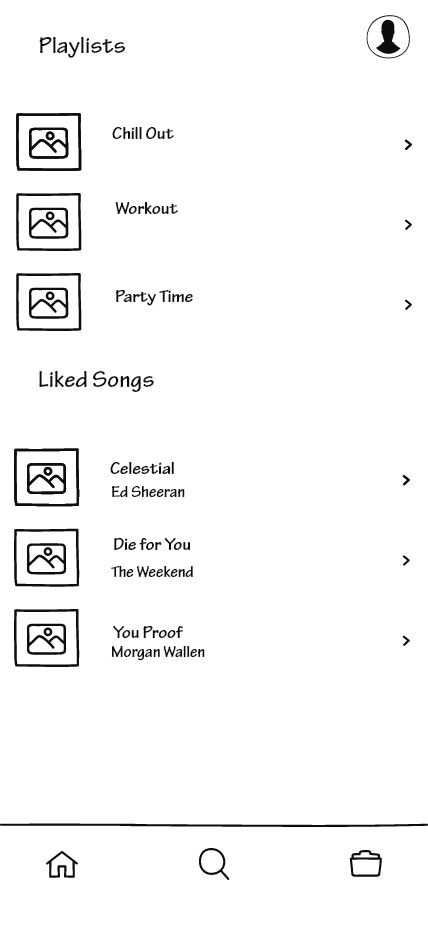 Playlist and Liked Songs