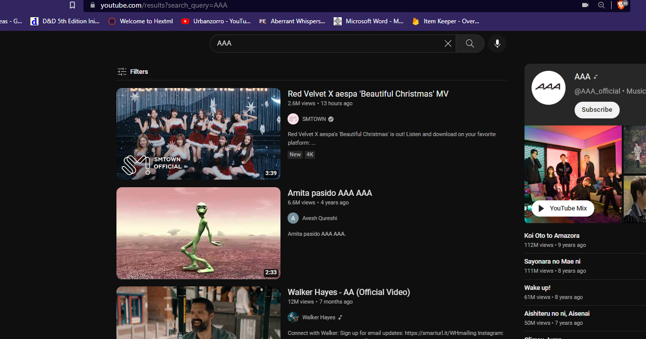 Youtube Final results lacking desired result