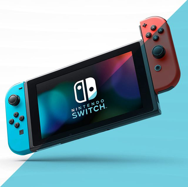 Photo of Nintendo Switch Console with joy-cons attatched to make it handheld